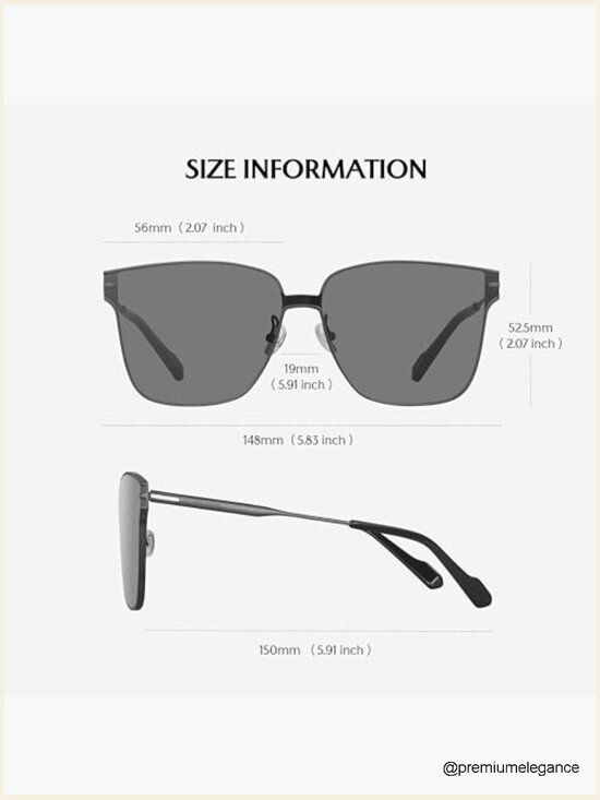 Retro Square Polarized Sunglasses UV400 Lightweight Alloy main image 7